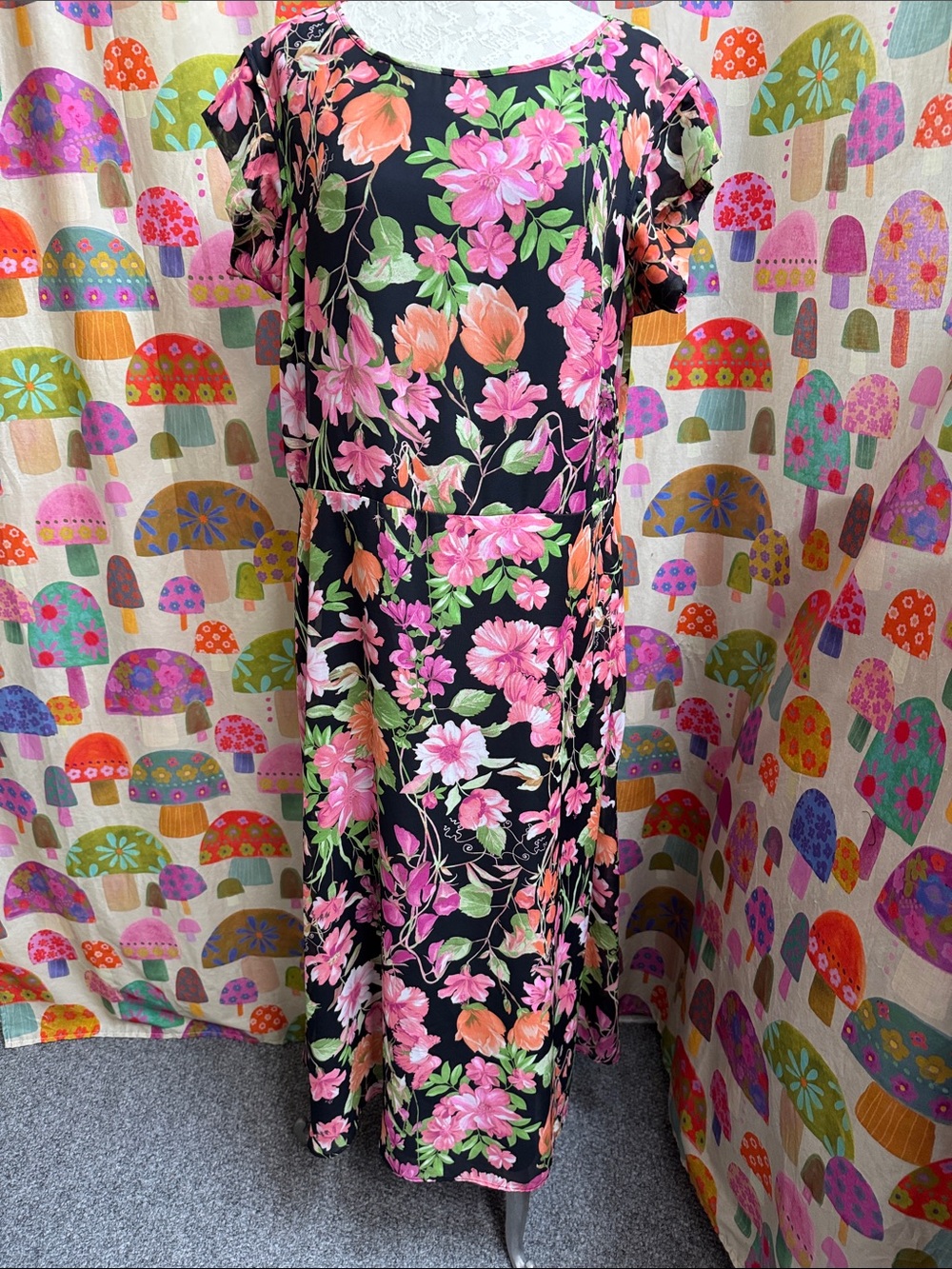 Shelby & Palmer S/S Floral Maxi Dress. Size 16